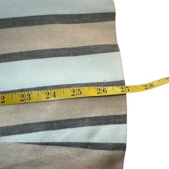 Banana Republic Womens 8 Linen Blend Long & Lean Blazer Stripes Neutral Career - Picture 9 of 9